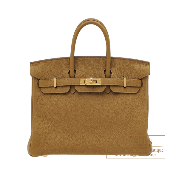 Hermes　Birkin bag 25　Bronze dore　Togo leather　Gold hardware