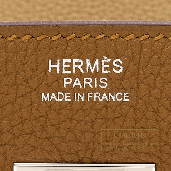 Hermes　Birkin Verso bag 30　Bronze dore/　Blue brume　Togo leather　Silver hardware