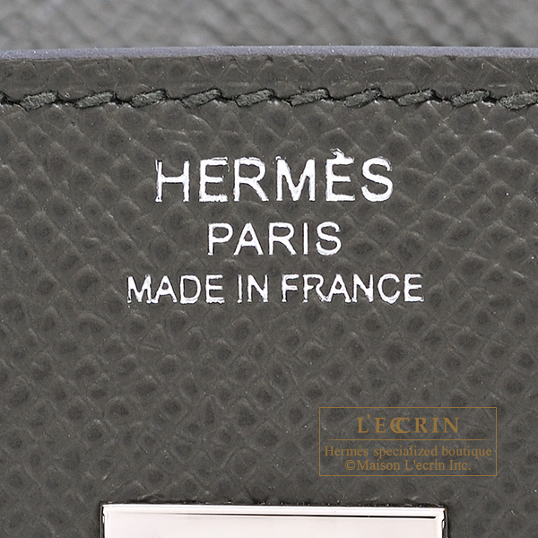 Hermes　Birkin Sellier bag 25　Vert gris　Epsom leather　Silver hardware