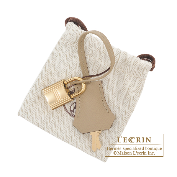 Hermes Personal Birkin Sellier bag 25 Etoupe grey/ Trench Epsom