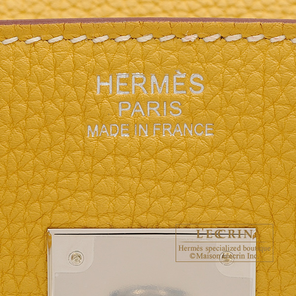 Hermes　Birkin bag 30　Curry　Togo leather　Silver hardware