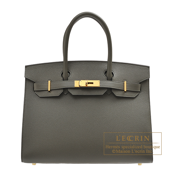 Hermes　Birkin Sellier bag 30　Vert gris　Epsom leather　Gold hardware