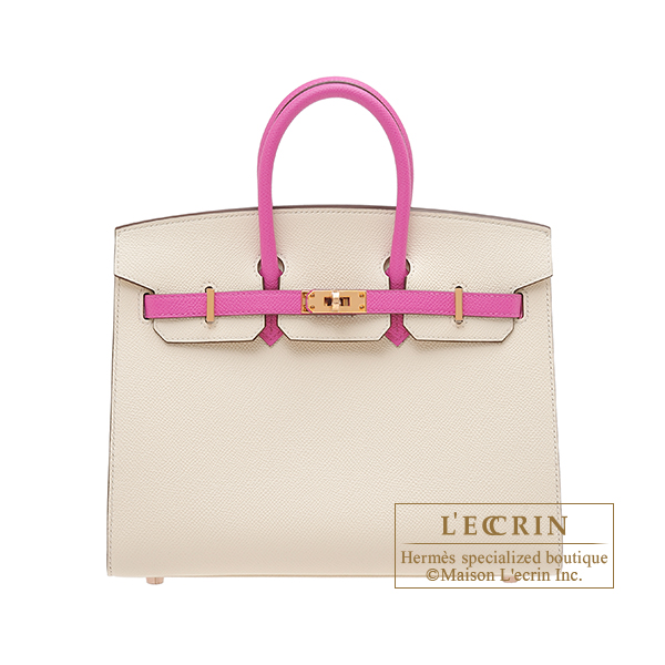 Hermes　Personal Birkin Sellier bag 25　Nata/Magnolia　Epsom leather　Rose gold hardware
