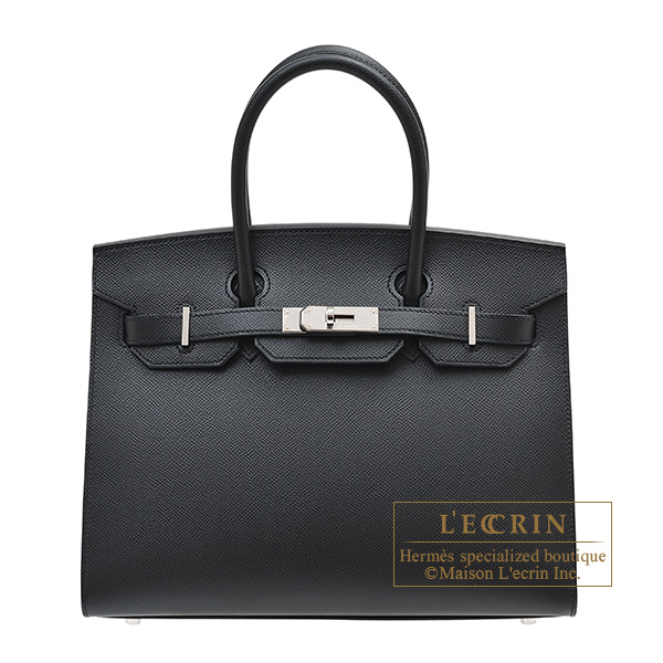 Hermes　Birkin Sellier bag 30　Black　Epsom leather　Silver hardware