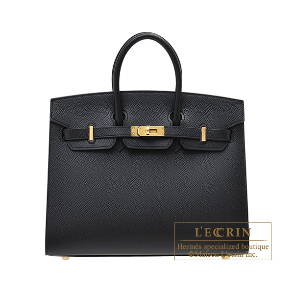 Hermes　Birkin Sellier bag 25　Black　Epsom leather　Gold hardware