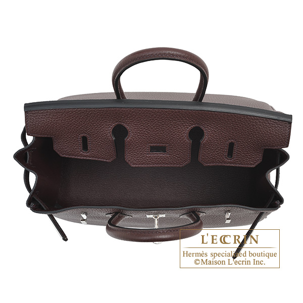 Hermes　Birkin bag 25　Rouge sellier　Togo leather　Silver hardware