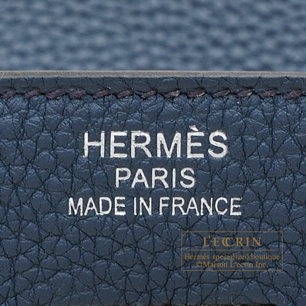 Hermes　Birkin bag 40　Blue de presse　Togo leather　Silver hardware