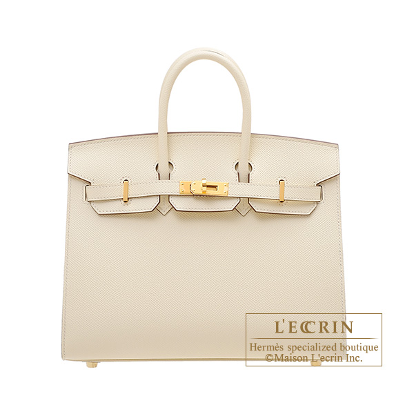 Hermes　Birkin Sellier bag 25　Nata　Epsom leather　Gold hardware