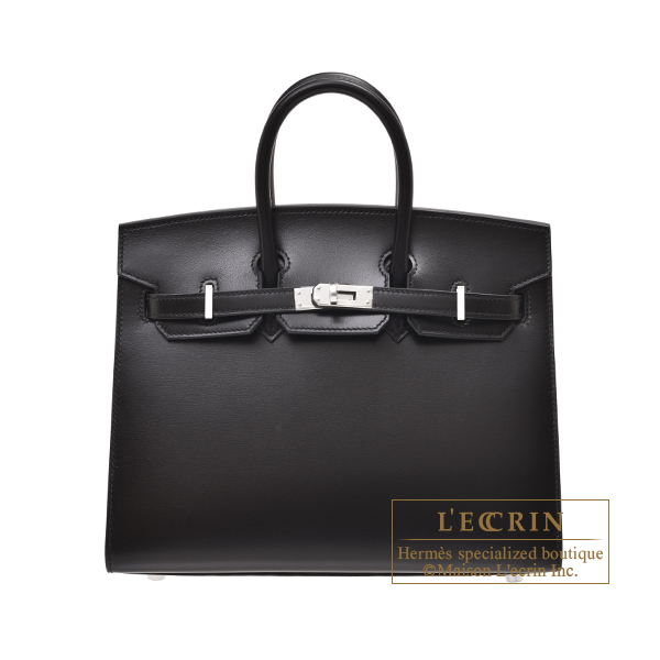 Hermes　Birkin Sellier bag 25　Black　Box calf leather　Silver hardware