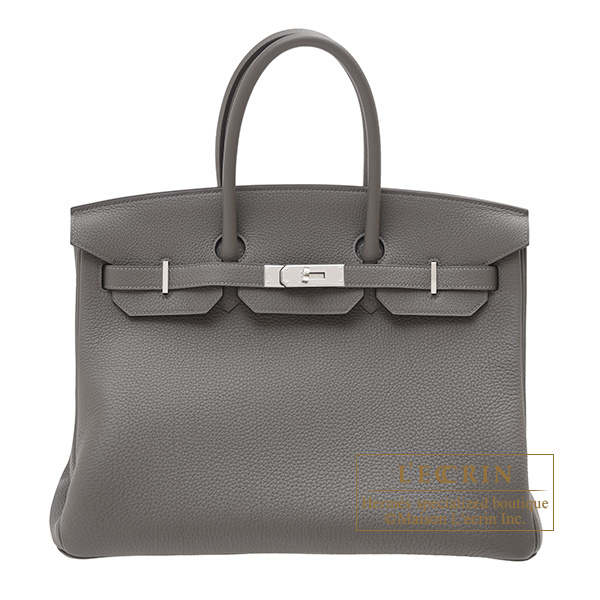 Hermes　Birkin bag 35　Gris meyer　Togo leather　Silver hardware