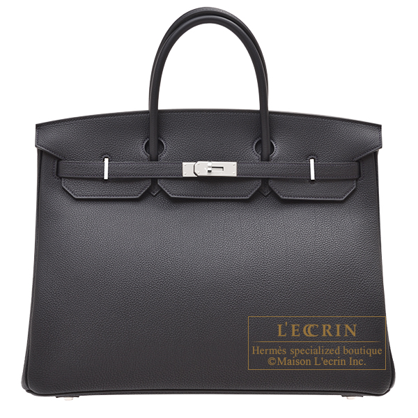 Hermes　Birkin bag 40　Caban　Togo leather　Silver hardware