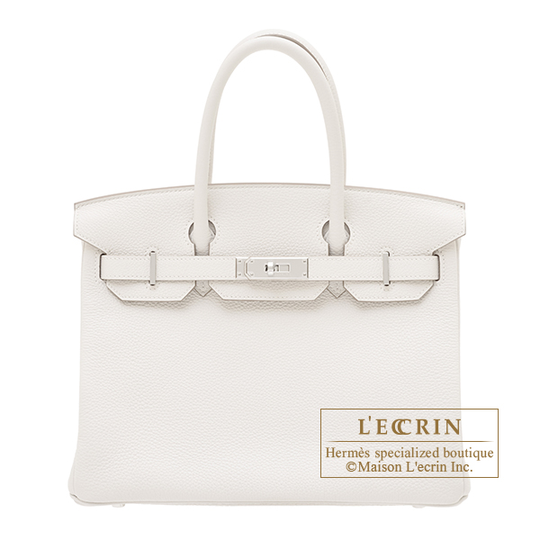Hermes　Birkin bag 30　Gris pale　Togo leather　Silver hardware