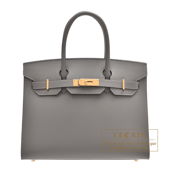 Hermes　Birkin Sellier bag 30　Gris meyer　Epsom leather　Gold hardware