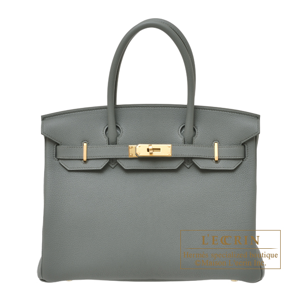 Hermes　Birkin bag 30　Vert amande　Togo leather　Gold hardware