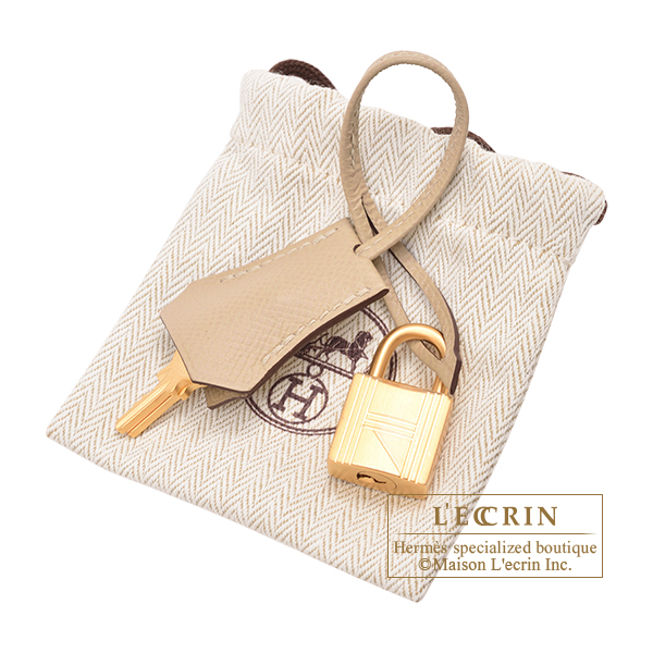 Hermes Personal Birkin Sellier bag 25 Nata/ Trench Epsom leather Matt ...