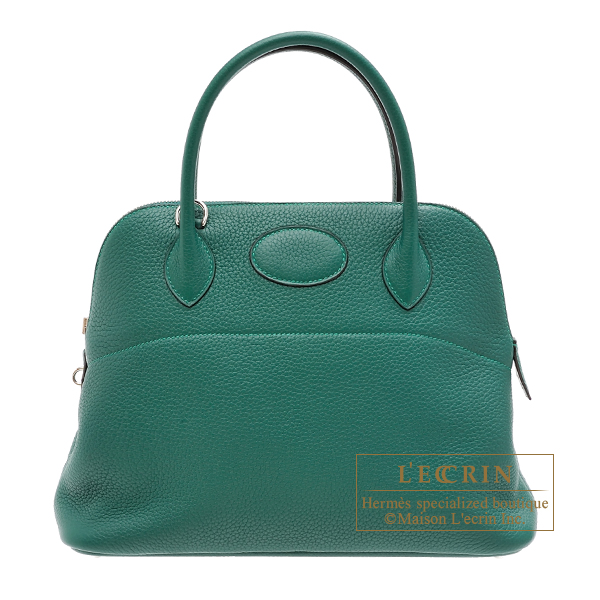 Hermes　Bolide bag 31　Malachite　Clemence leather　Silver hardware