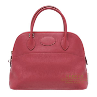 Hermes　Bolide bag 31　Ruby　Clemence leather　Silver hardware