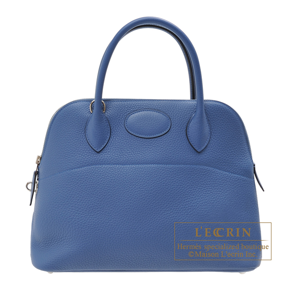 Hermes　Bolide bag 31　Blue agate　Clemence leather　Silver hardware