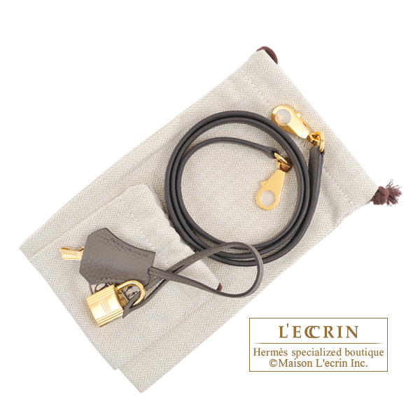 Hermes　Bolide bag 31　Etain　Clemence leather　Gold hardware