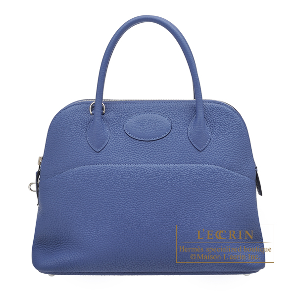Hermes　Bolide bag 31　Blue brighton　Clemence leather　Silver hardware