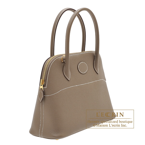 Hermes　Bolide bag 27　Etoupe grey　Epsom leather　Gold hardware