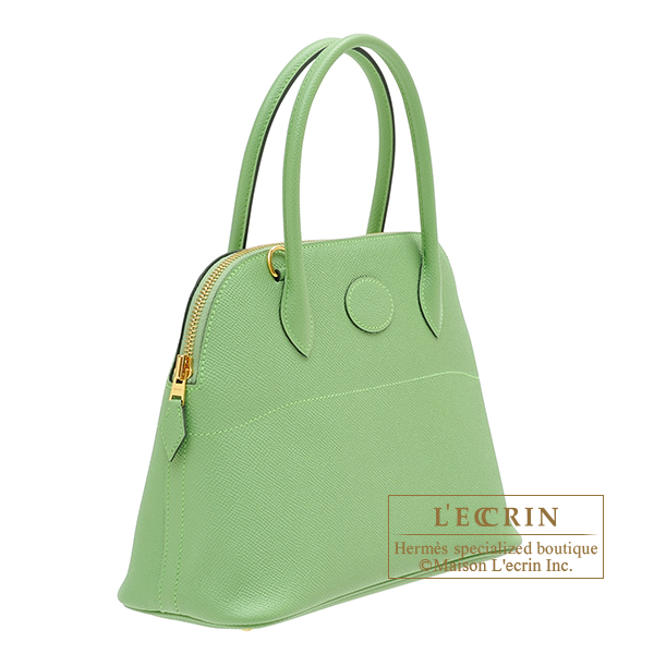 Hermes　Bolide bag 27　Vert criquet　Epsom leather　Gold hardware