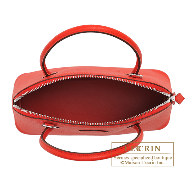 Hermes　Bolide bag 27　Rouge coeur　Epsom leather　Silver hardware