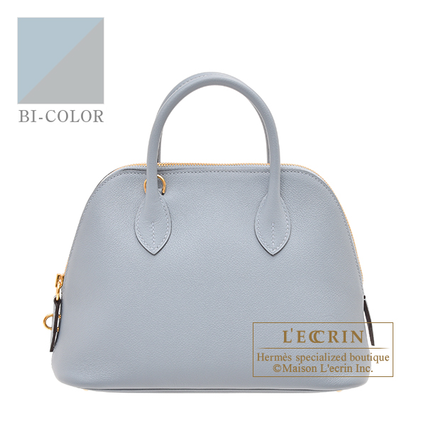 Hermes　Bolide bag 1923 Verso 25　Blue lin/　Blue glacier　Evercolor leather　Gold hardware