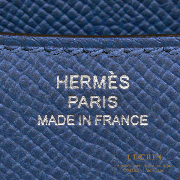 Hermes　Constance mini　Deep blue　Epsom leather　Silver hardware