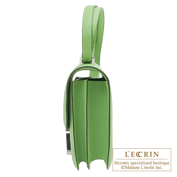 Hermes　Constance mini　Vert criquet　Epsom leather　Silver hardware
