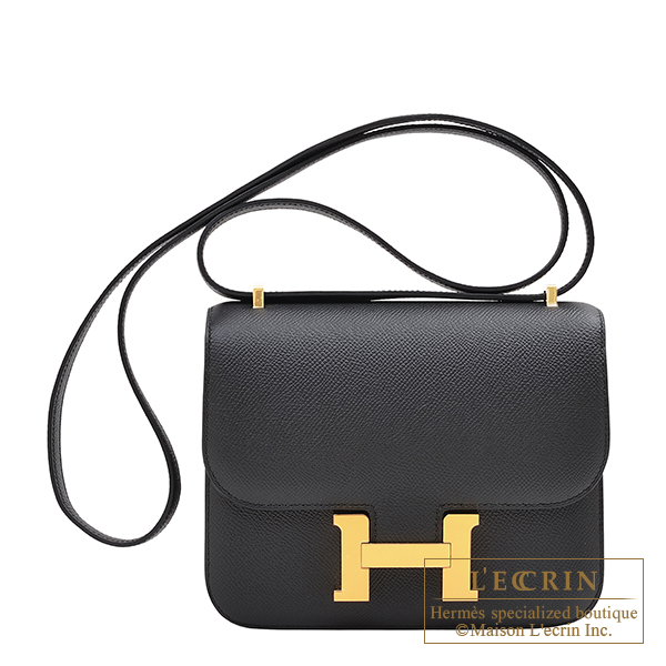 Hermes　Constance mini　Black　Epsom leather　Gold hardware