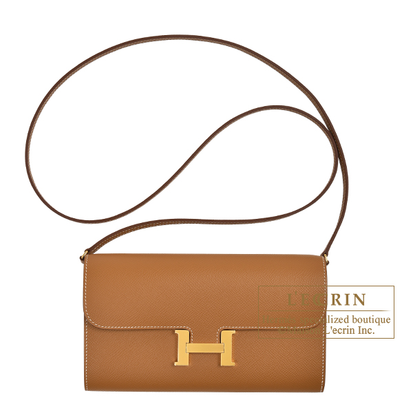 Hermes　Constance Long To Go　Gold　Epsom leather　Gold hardware