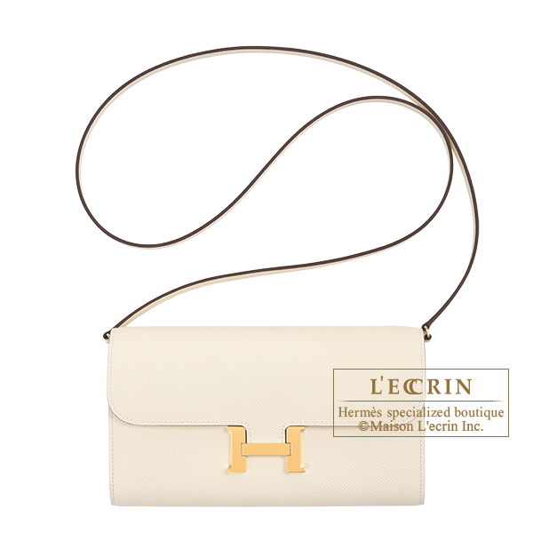 Hermes　Constance Long To Go　Nata　Epsom leather　Gold hardware