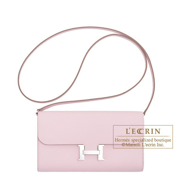 Hermes　Constance Long To Go　Mauve pale　Epsom leather　Silver hardware
