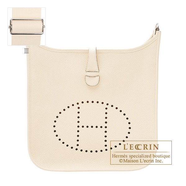 Hermes　Evelyne 3 bag PM　Nata　Clemence leather　Silver hardware