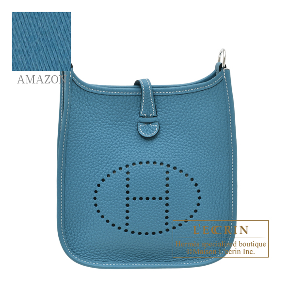 Hermes　Evelyne Amazon bag TPM　New blue jean　Clemence leather　Silver hardware