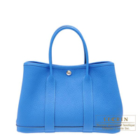 Hermes　Garden Party bag TPM　Blue hydra　Fjord leather　Silver hardware