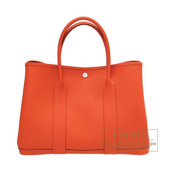 Hermes　Garden Party bag PM　Capucine　Country leather　Silver hardware