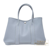 Hermes　Garden Party bag PM　Blue lin　Country leather　Silver hardware