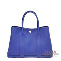 Hermes　Garden Party bag TPM　Blue electric　Country leather　Silver hardware