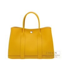 Hermes　Garden Party bag TPM　Jaune ambre　Country leather　Silver hardware