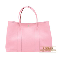 Hermes　Garden Party bag PM　Pink　Buffalo sindou leather　Silver hardware