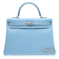 Hermes　Candy Kelly bag 35　Retourne　Celeste　Epsom leather　Silver hardware