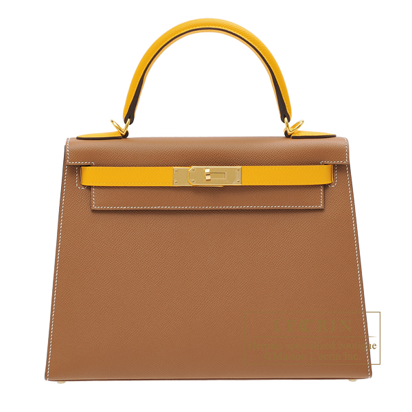 Hermes　Personal Kelly bag 28　Sellier　Gold/　Jaune d'or　Epsom leather　Gold hardware