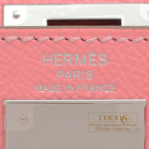Hermes　Kelly bag 28　Sellier　Rose confetti　Epsom leather　Silver hardware