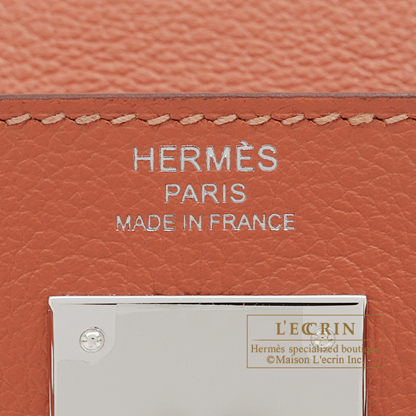 Hermes　Kelly Verso bag 28　Retourne　Blush/　Rose Juipur　Evercolor leather　Silver hardware