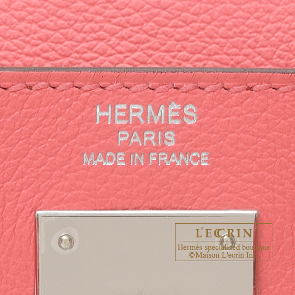 Hermes　Kelly Verso bag 28　Retourne　Rose d'ete/　Terre battue　Evercolor leather　Silver hardware