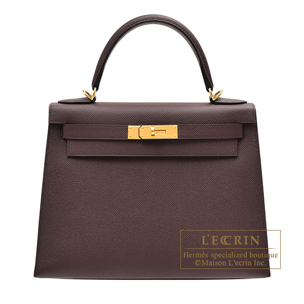 Hermes　Kelly bag 28　Sellier　Rouge sellier　Epsom leather　Gold hardware
