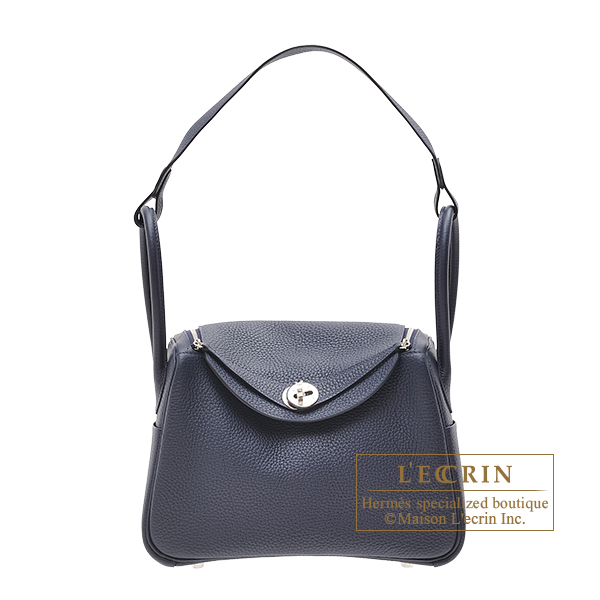 Hermes　Lindy bag 26　Blue nuit　Clemence leather　Silver hardware