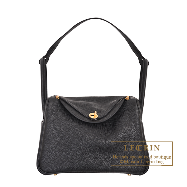 Hermes　Lindy bag 30　Black　Clemence leather　Gold hardware